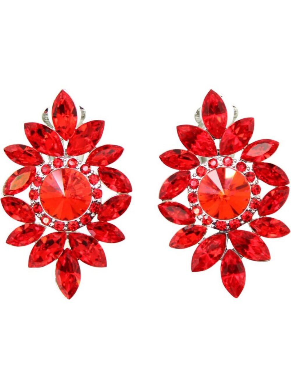 Stunning Floral Clip-On Earrings | Elegant Statement Jewelry for Any Occasion